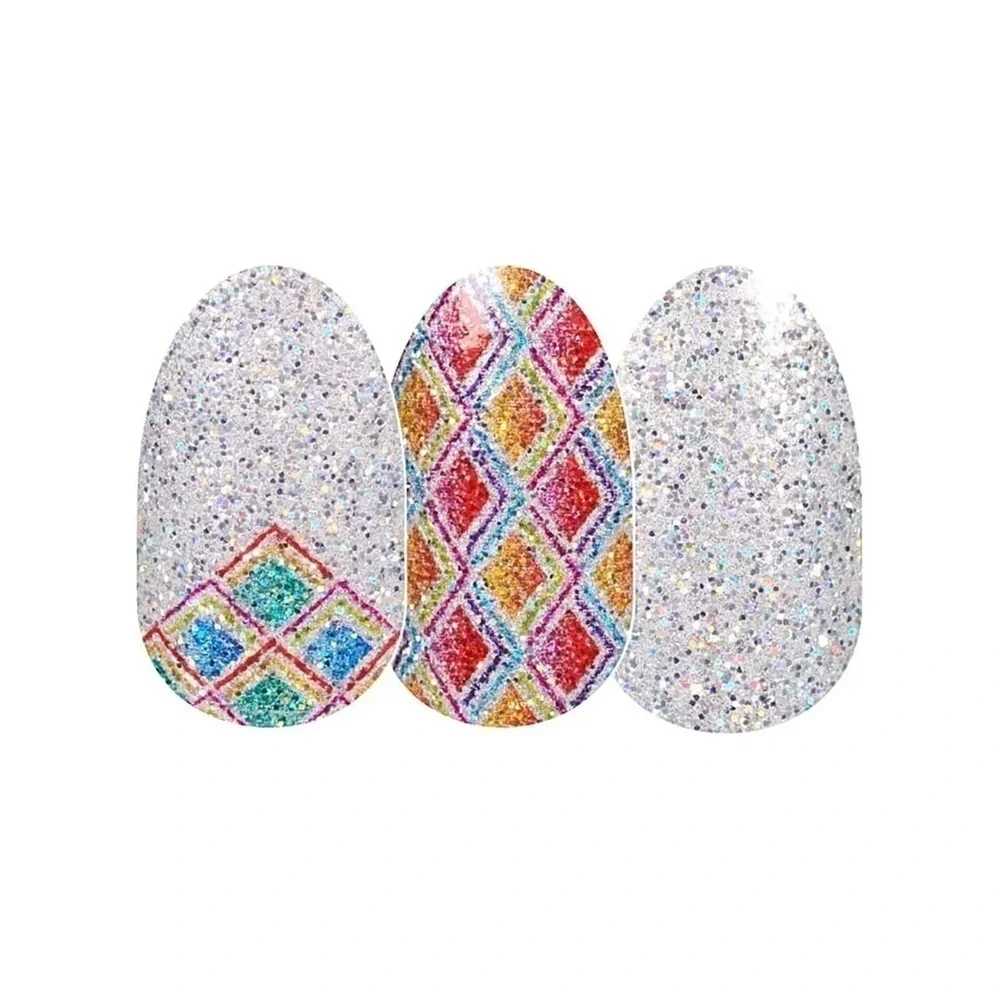 Color Street Pinball Queen Arcade Silver & Holographic Glitter Nail Strips